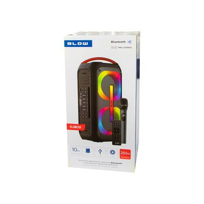 9. Głośnik Bluetooth + pilot + mikrofon przewodowy