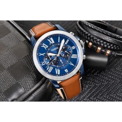 5. Zegarek Męski FOSSIL Grant Leather FS5151 + BOX
