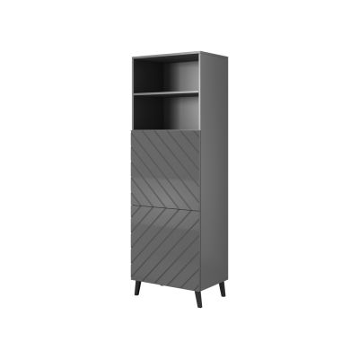 Witryna ABETO 60x40xH176,5 grafit/grafit połysk