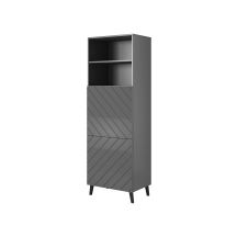 Witryna ABETO 60x40xH176,5 grafit/grafit połysk