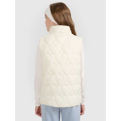 2. Bezrękawnik puchowy z wypełnieniem syntetycznym dziewczęcy 4F 4FJRAW25TVJAF323-11S