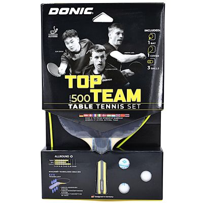 7. RAKIETKA DO TENISA STOŁOWEGO POKROWIEC 3 PIŁECZKI SET TOP TEAM 500 DONIC