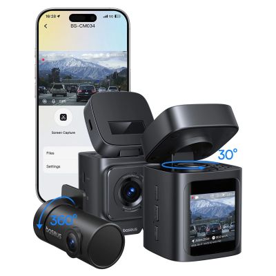 3. Wideorejestrator Baseus PrimeTrip VD1 Pro kamera samochodowa 4K z kamerą tylną 1080p i zestawem zasilania - czarny