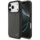 Etui Mercedes Leather Large Laurel Leave MagSafe na iPhone 17 Pro - czarno-szary