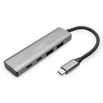 6. Digitus Koncentrator USB-C 4-portowy, 2 x USB A i 2 x USB-C