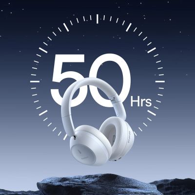 14. Słuchawki bezprzewodowe Baseus Bass 30 Max nauszne Bluetooth 5.3 - białe