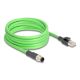 4. DeLOCK Kabel M12 D-coded 4 pin, męski na RJ45 męski PUR (TPU), 5 m