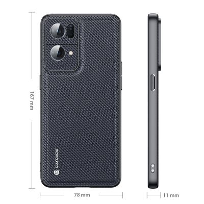 12. Dux Ducis Fino etui pokrowiec pokryty nylonowym materiałem Oppo Reno7 Pro 5G czarny