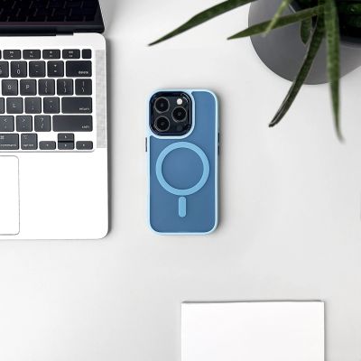 7. Etui Fashion Case z MagSafe na Samsung Galaxy A26 5G - niebieskie