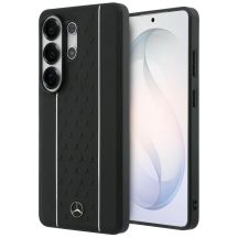 Etui Mercedes Laurel Leaves Vertical Stripes MagSafe na Samsung Galaxy S26 Ultra - czarno-białe