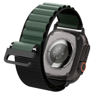 10. Pasek Pasek Spigen WBF1 na Apple Watch 44 / 45 / 46 / 49 mm - czarno-zielony