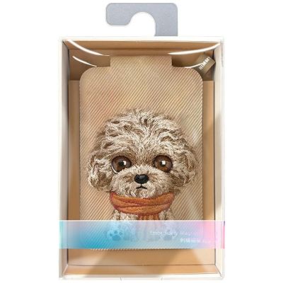 7. Portfel Magnetyczny Nimmy New Big-Eye Cute Pets 2.0 Dog ze stojakiem na telefon - brązowy
