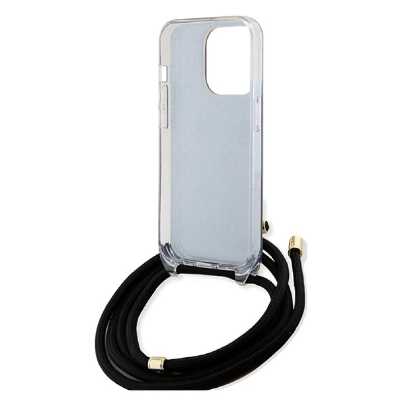 6. Etui Guess Crossbody Cord 4G Print na iPhone 15 Pro - czarne
