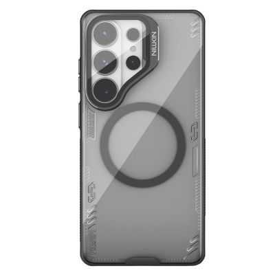 Etui Nillkin Iceblade Prop Magnetic z osłoną aparatu i podstawką kompatybilne z MagSafe na Samsung Galaxy S26 Ultra - przezroczysto-czarne