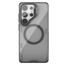 Etui Nillkin Iceblade Prop Magnetic z osłoną aparatu i podstawką kompatybilne z MagSafe na Samsung Galaxy S26 Ultra - przezroczysto-czarne