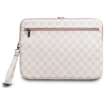 3. Pokrowiec na laptopa DKNY Sleeve Checkered Pattern Printed Stripes 14" - różowy