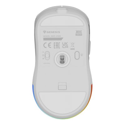 11. GENESIS Zircon XIII myszka Gaming Oburęczny RF Wireless + USB Type-C Optyczny 26000 DPI
