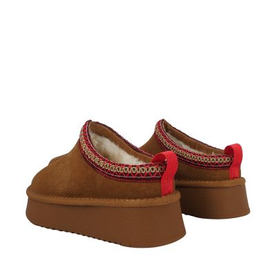 3. Buty damskie skórzane Solo Soprani Couture Sabot fur Hugh Platform jasny brąz SSW421P22 51