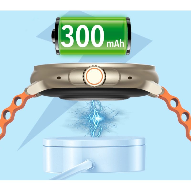 7. Smartwatch RUBICON RNCF15 Tytan/Orange SMARUB258