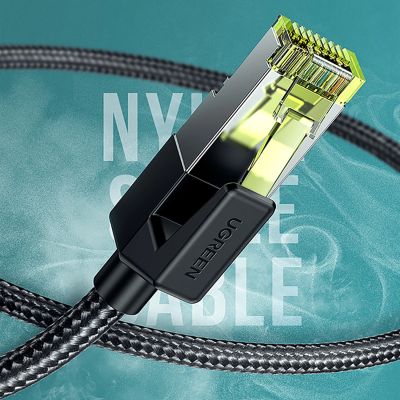 2. Kabel Ugreen NW150 80424 Ethernet RJ45 Cat 7 10Gbps 3m - czarny