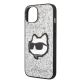 6. Etui Karl Lagerfeld Glitter Choupette Patch na iPhone 14 Plus - srebrne