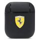 Etui Ferrari On Track Leather na AirPods 1/2 - czarne