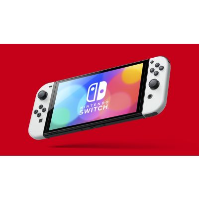 40. Nintendo Switch OLED przenośna konsola do gier 17,8 cm (7") 64 GB Ekran dotykowy Wi-Fi Czarny, Biały