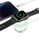 3. Ładowarka Tech-Protect UltraBoost 2w1 magnetyczna z kablami USB-C / Lightning do Apple Watch 1.5m - biała