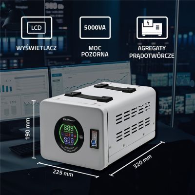 5. Qoltec Automatyczny stabilizator napięcia AVR 5000VA