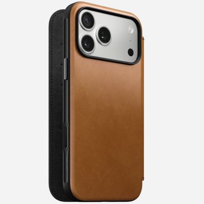 Nomad Modern Leather Folio pokrowiec na telefon komórkowy 17,5 cm (6.9") Opalony/Jasnobrązowy