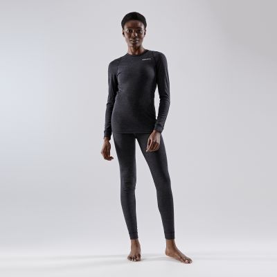 Damski Zestaw bielizny termoaktywnej CORE WOOL MERINO SET W BLACK MELANGE