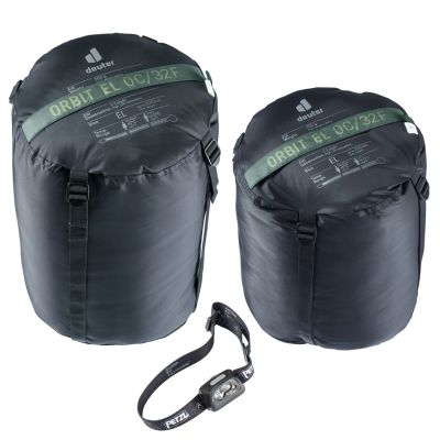 6. Deuter Orbit EL 0C/32F Dorosły Śpiwór typu mumia Tkanina, Polietylenosulfon (PES), Ripstop Zielony