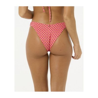 3. Majtki kąpielowe RIP CURL Shell Cove High Leg Cheeky czerwone
