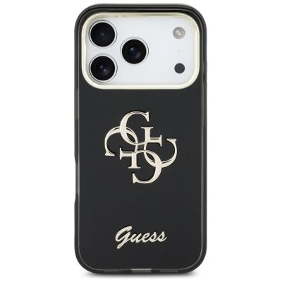 3. Etui Guess IML 4G Script Metal na iPhone 17 Pro - czarne