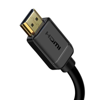 2. Baseus kabel przewód HDMI 2.0 4K 60 Hz 3D HDR 18 Gbps 1 m czarny (CAKGQ-A01)