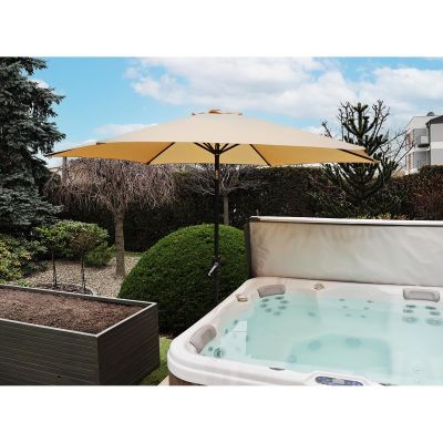 16. PARASOL OGRODOWY 300CM SKŁADANY BEŻOWY