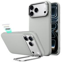 Etui ESR Leather Kickstand MagSafe na iPhone 18 Pro Max / 17 Pro Max - szare