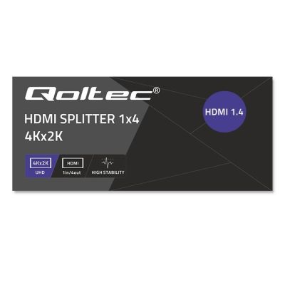 6. QOLTEC ROZDZIELACZ SPLITTER 4XHDMI 4KX2K | 3.4GB/S