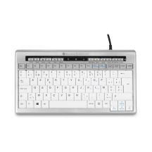BakkerElkhuizen S-board 840 klawiatura Biuro USB QWERTY British English Jasny Szary, Biały