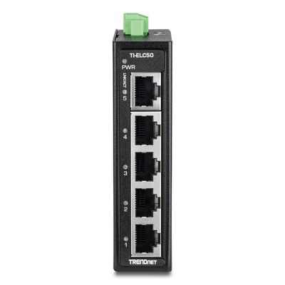 2. Trendnet TI-ELC50 przełącznik sieciowy Nie zarządzany Fast Ethernet (10/100) Czarny