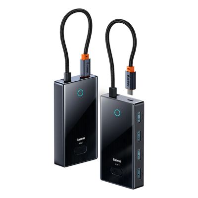 4. Hub USB-C Baseus PioneerJoy 4xUSB-A 3.0 - szary