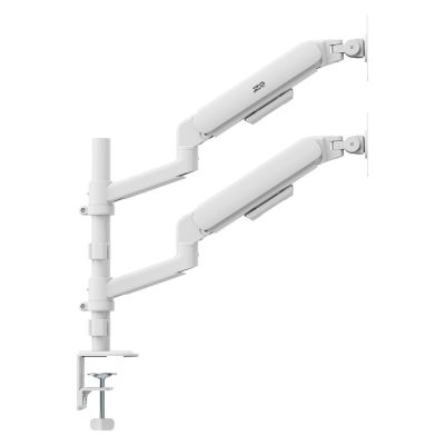 7. ERGO OFFICE UCHWYT NA 2 MONITORY, SPRĘŻYNA GAZOWA, 17"-32", 1-10KG, BIAŁY MAT ER-692 W