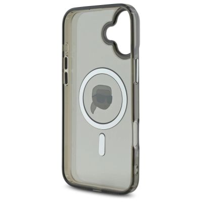 7. Etui Karl Lagerfeld IML Metal Karl Head MagSafe na iPhone 16 Plus - czarne