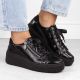 26. Buty na koturnie czarne Rieker W N2501-00