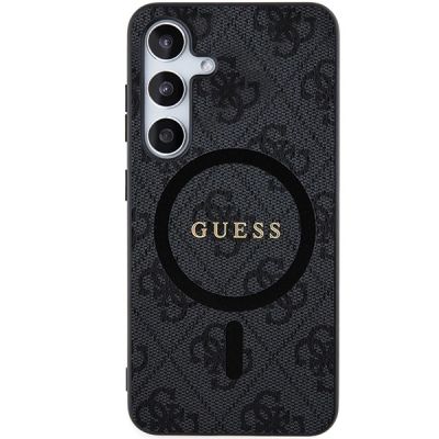 3. Etui Guess 4G Collection Leather Metal Logo MagSafe na Samsung Galaxy S24+ - czarne