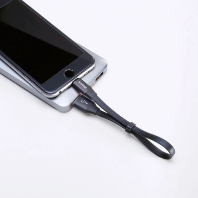 12. Kabel Baseus Nimble USB-A / Lightning 2A 0.23 m - czarny