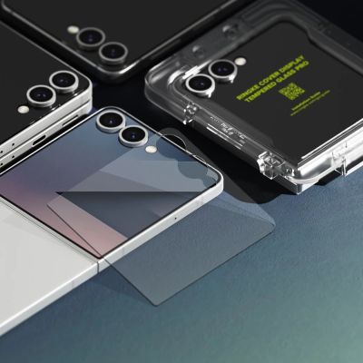 8. Szkło hartowane Ringke Cover Display Easy Slide 2-pack na Samsung Galaxy Z Flip 7 - przezroczyste