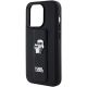 7. Etui Karl Lagerfeld Gripstand Saffiano Karl&Choupette Pins na iPhone 15 Pro - czarne