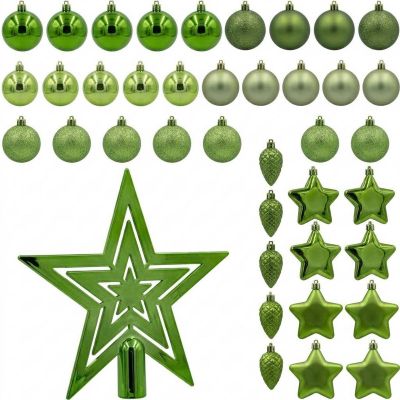 2. BOMBKA DEKORACYJNA PLASTIKOWA BEZPIECZNA 40SZT ZIELONE MICA