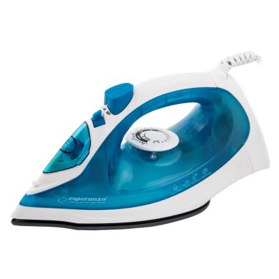 11. Żelazko parowe Esperanza Ceramic EHI002 (2200W; kolor niebieski)